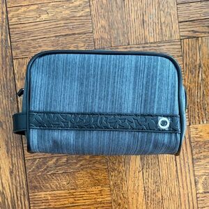 Elegant Black and Gray Men's Toiletry Bag